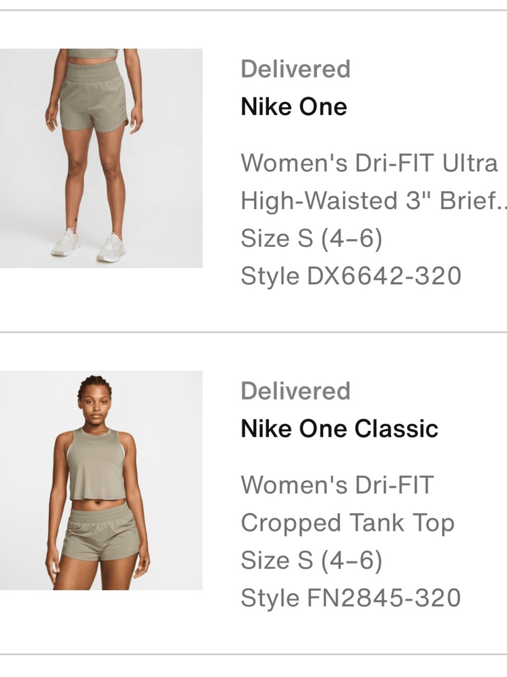 Nike One Classic Women's Cropped Tank Top - Olive Green